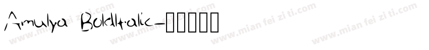 Amulya Boldltalic字体转换
